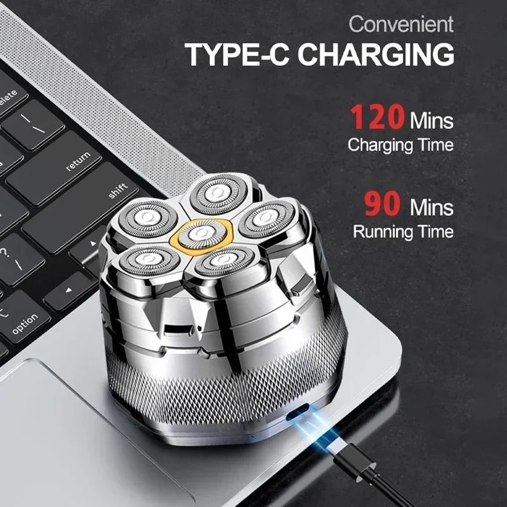 TINSOL 6D Magnetic Bald Head Shaver For Men With Waterproof Cordless Design 5