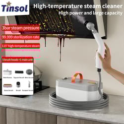 1200w high temperature handheld steam cleaner with 5 brush heads for deep home cleaning