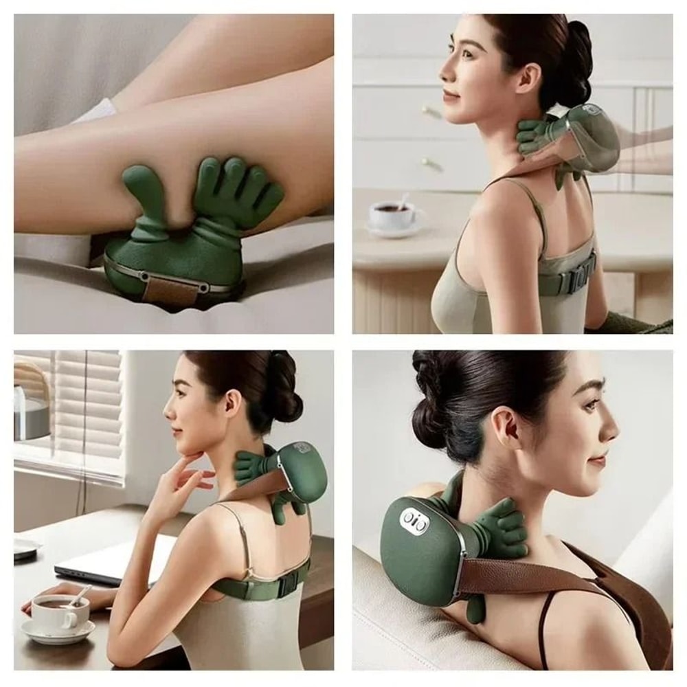 Wireless Neck And Shoulder Massager With Bionic Finger Kneading And Heat 2