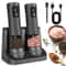 Electric Rechargeable Salt And Pepper Grinder Set With Adjustable Coarseness And Charging Base 0