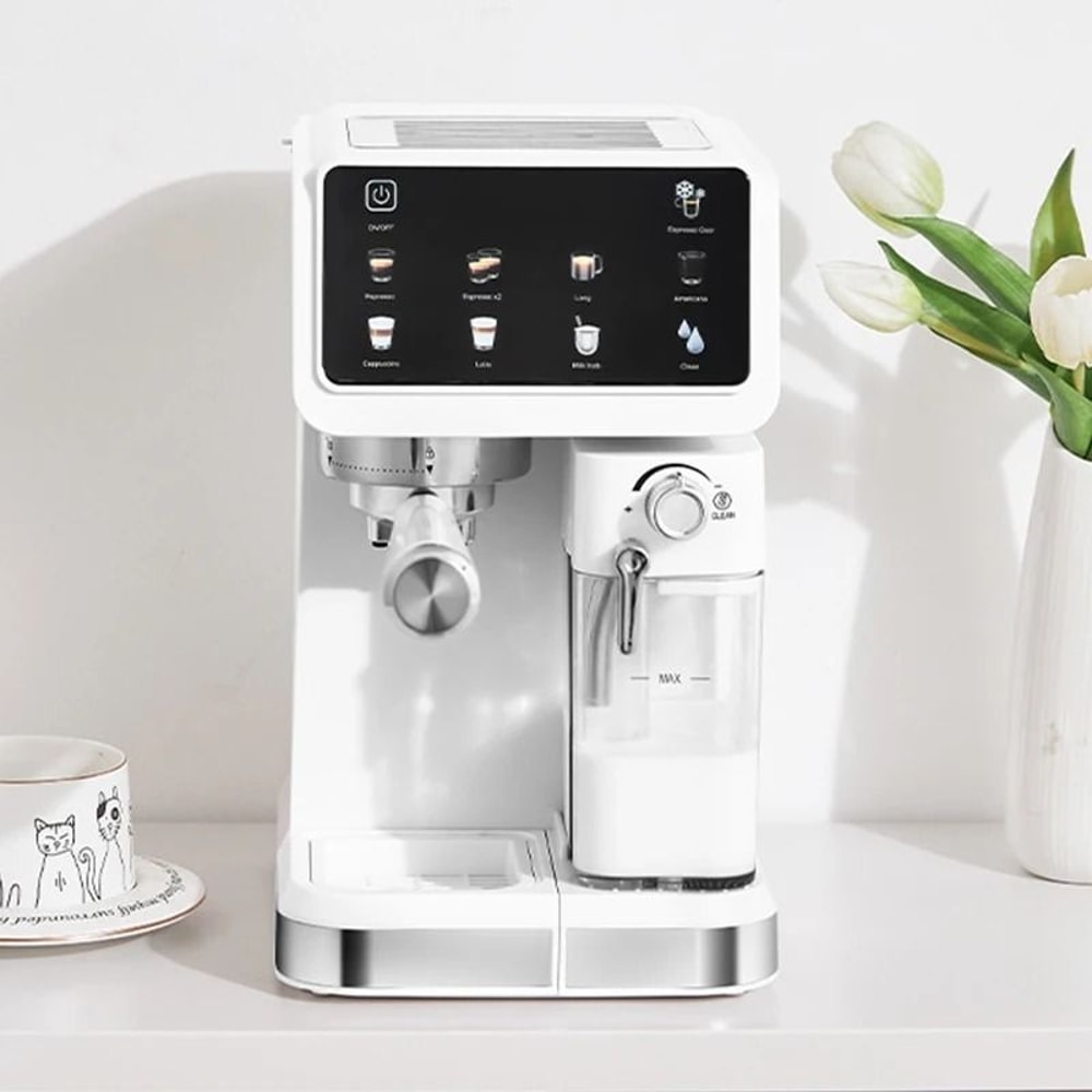 Italian Automatic Espresso Machine With Milk Frother High Pressure Coffee Maker 2