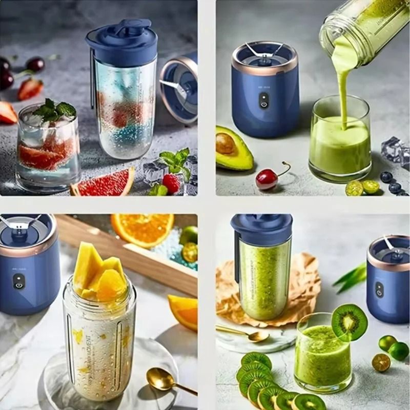 Portable Electric Blender Bottle With 6 Blade System For Smoothies Juice And Ice Crushing 5