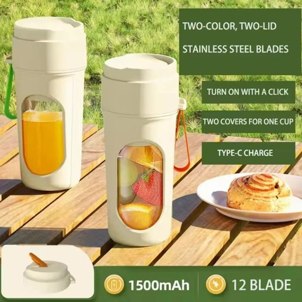 Portable USB Rechargeable Mini Blender Juicer Cup For Smoothies Shakes And Fruit Mixing 3