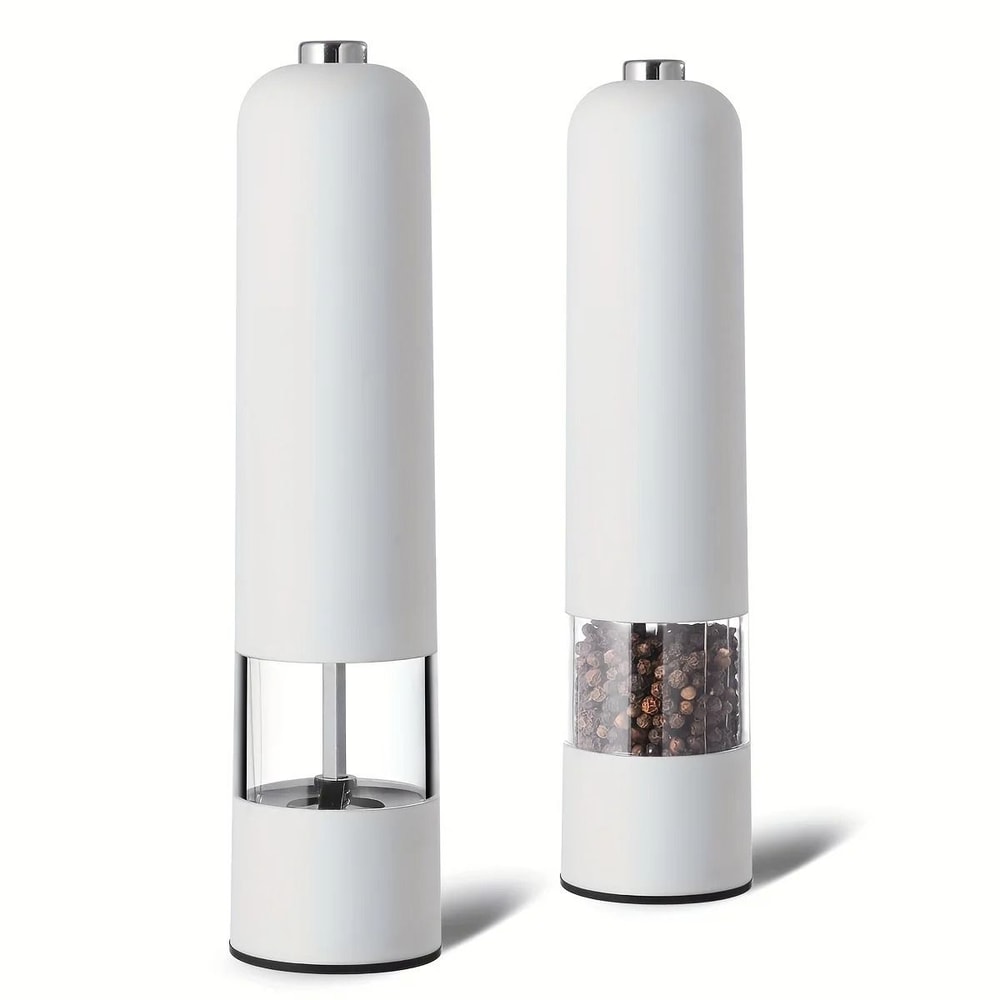 Electric Salt And Pepper Grinder Set With Adjustable Coarseness And LED Light For Home Kitchen Cook 15