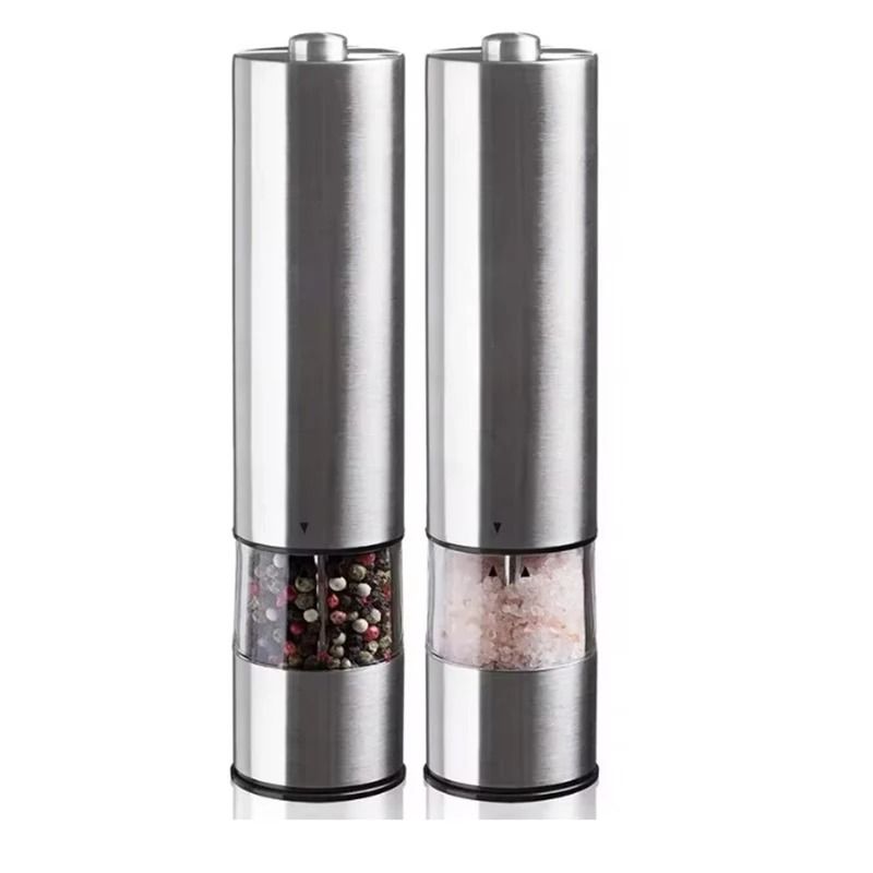 Electric Salt And Pepper Grinder Set With Adjustable Coarseness And LED Light For Home Kitchen Cook 1