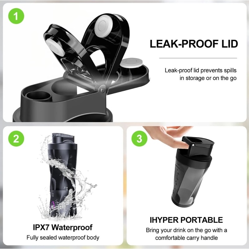 Portable Electric Juicer Blender With 700ml Capacity Rechargeable Smoothie Maker For Travel And Hom 3