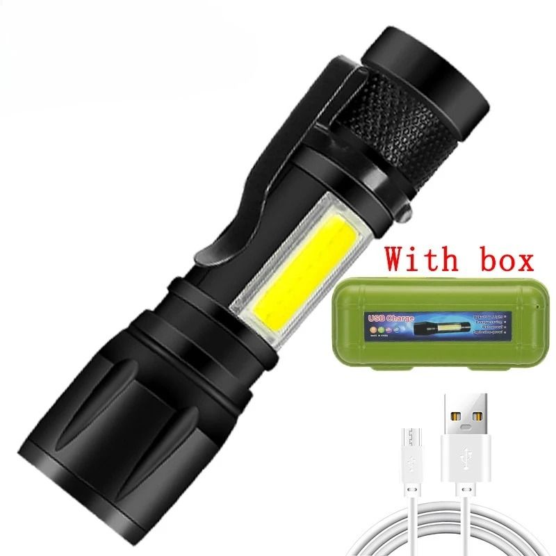 Rechargeable Zoomable LED Flashlight With LCD Display 12