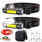 Rechargeable COB LED Headlamp With Magnetic Base And Adjustable Strap 0