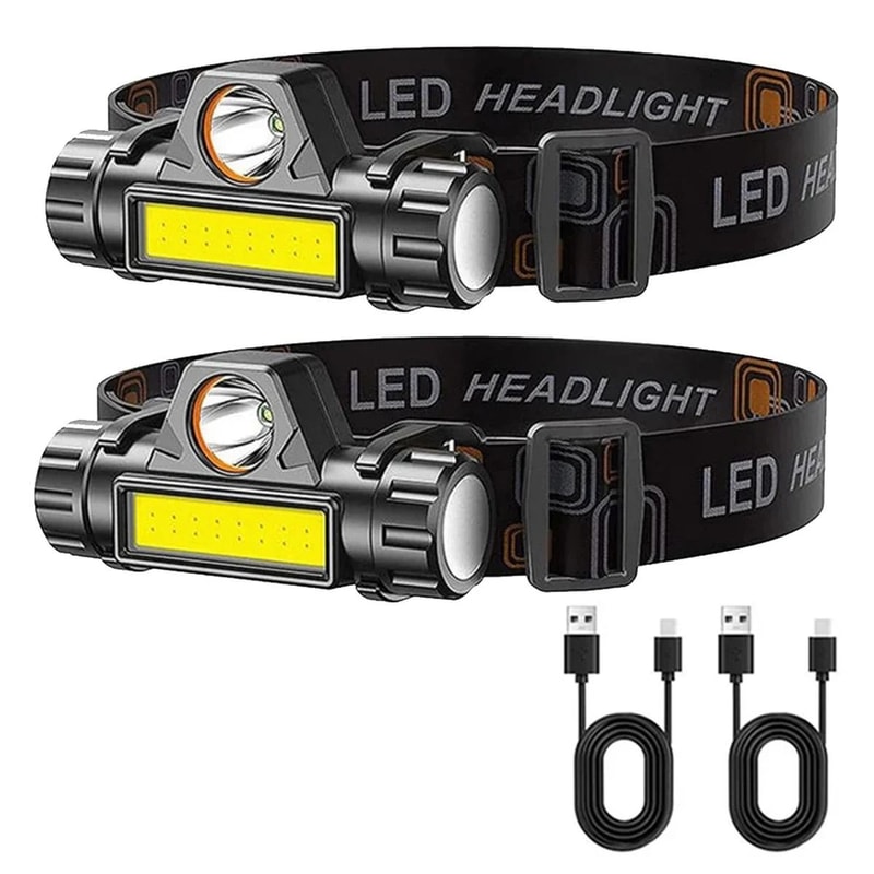 Rechargeable COB LED Headlamp With Magnetic Base And Adjustable Strap 9