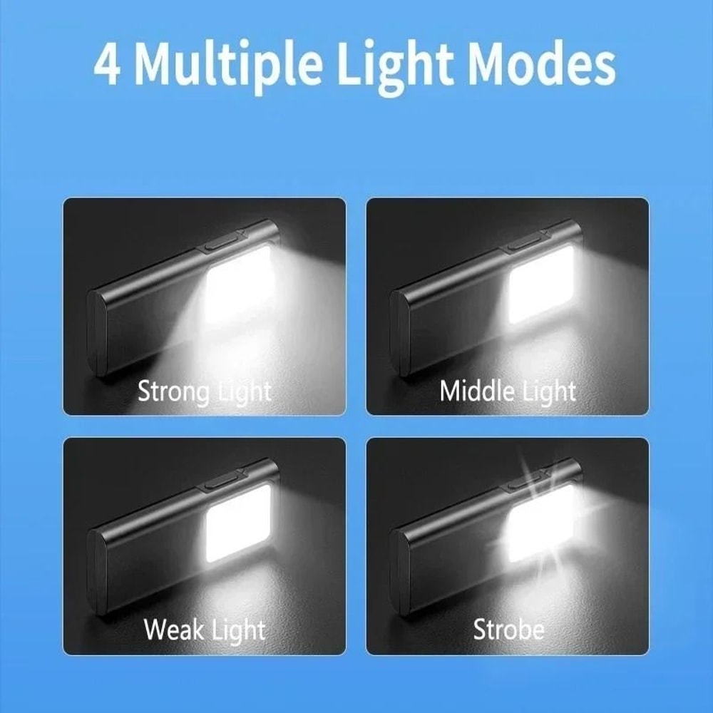 Mini EDC LED Flashlight Keychain Light With USB Rechargeable Battery 4