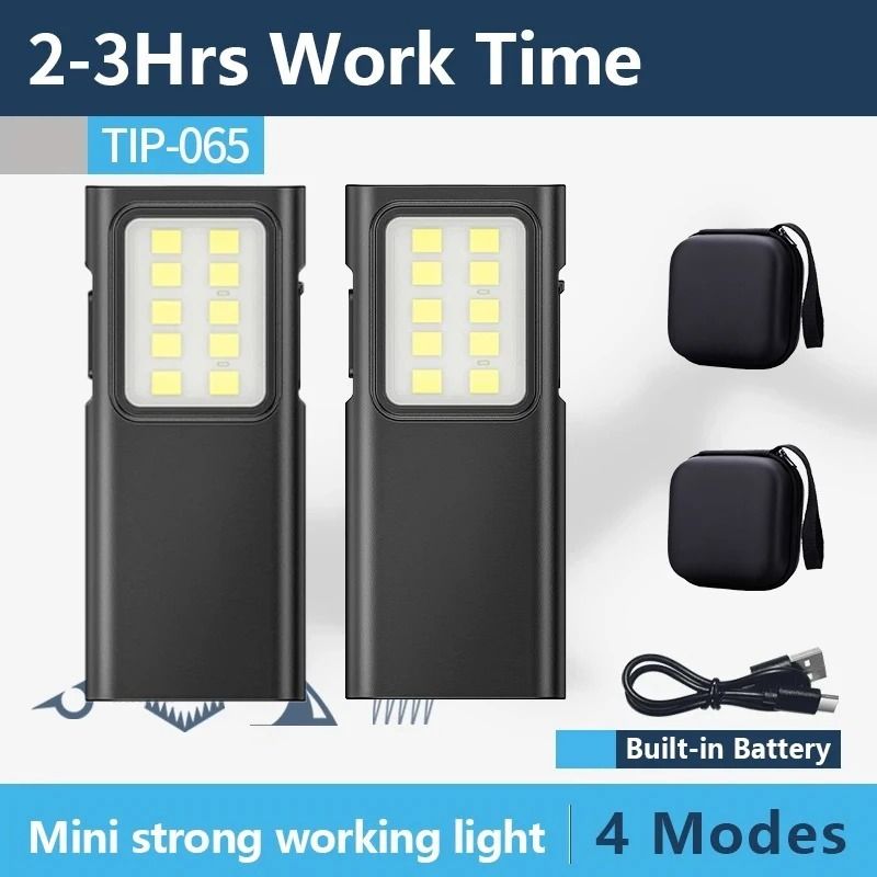 Mini EDC LED Flashlight Keychain Light With USB Rechargeable Battery 10