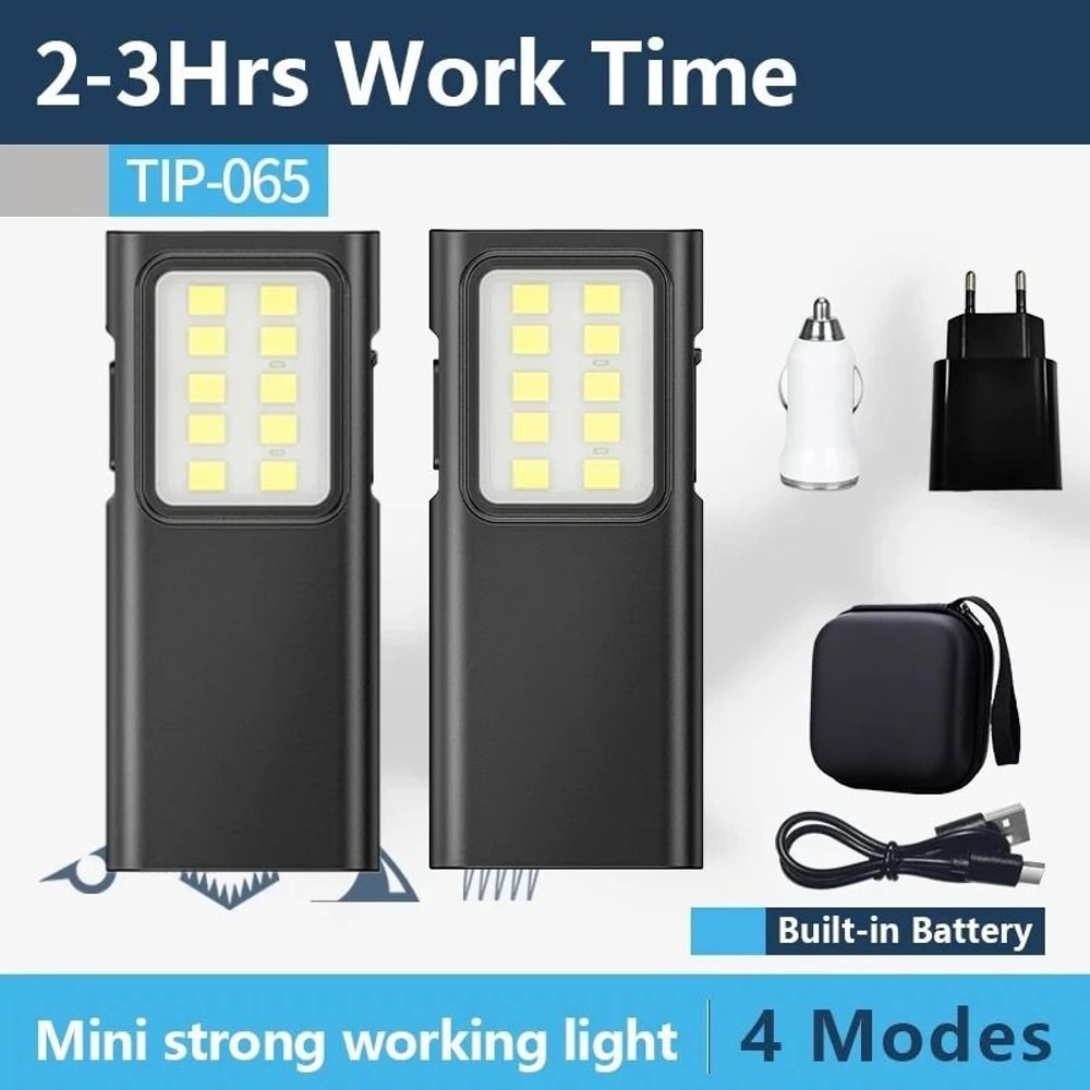 Mini EDC LED Flashlight Keychain Light With USB Rechargeable Battery 13