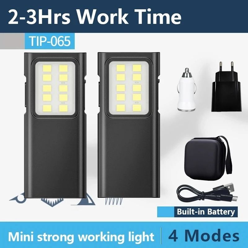 Mini EDC LED Flashlight Keychain Light With USB Rechargeable Battery 13