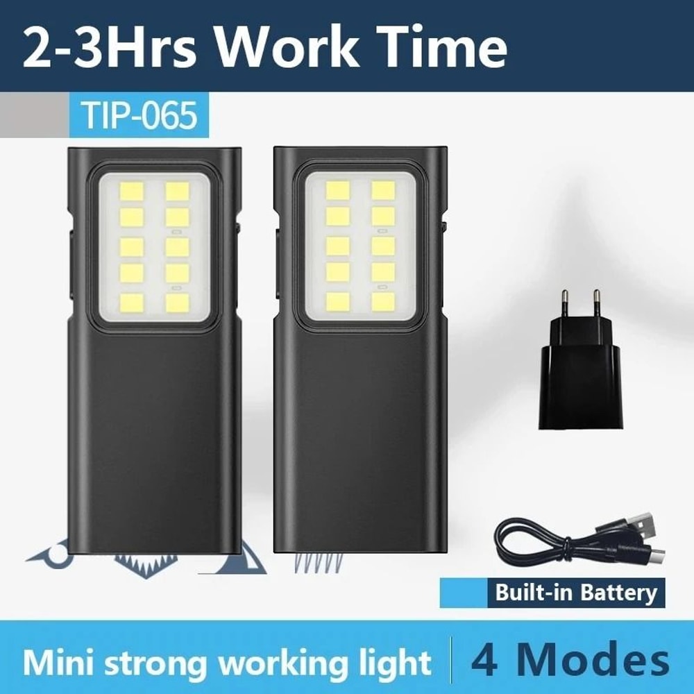 Mini EDC LED Flashlight Keychain Light With USB Rechargeable Battery 14