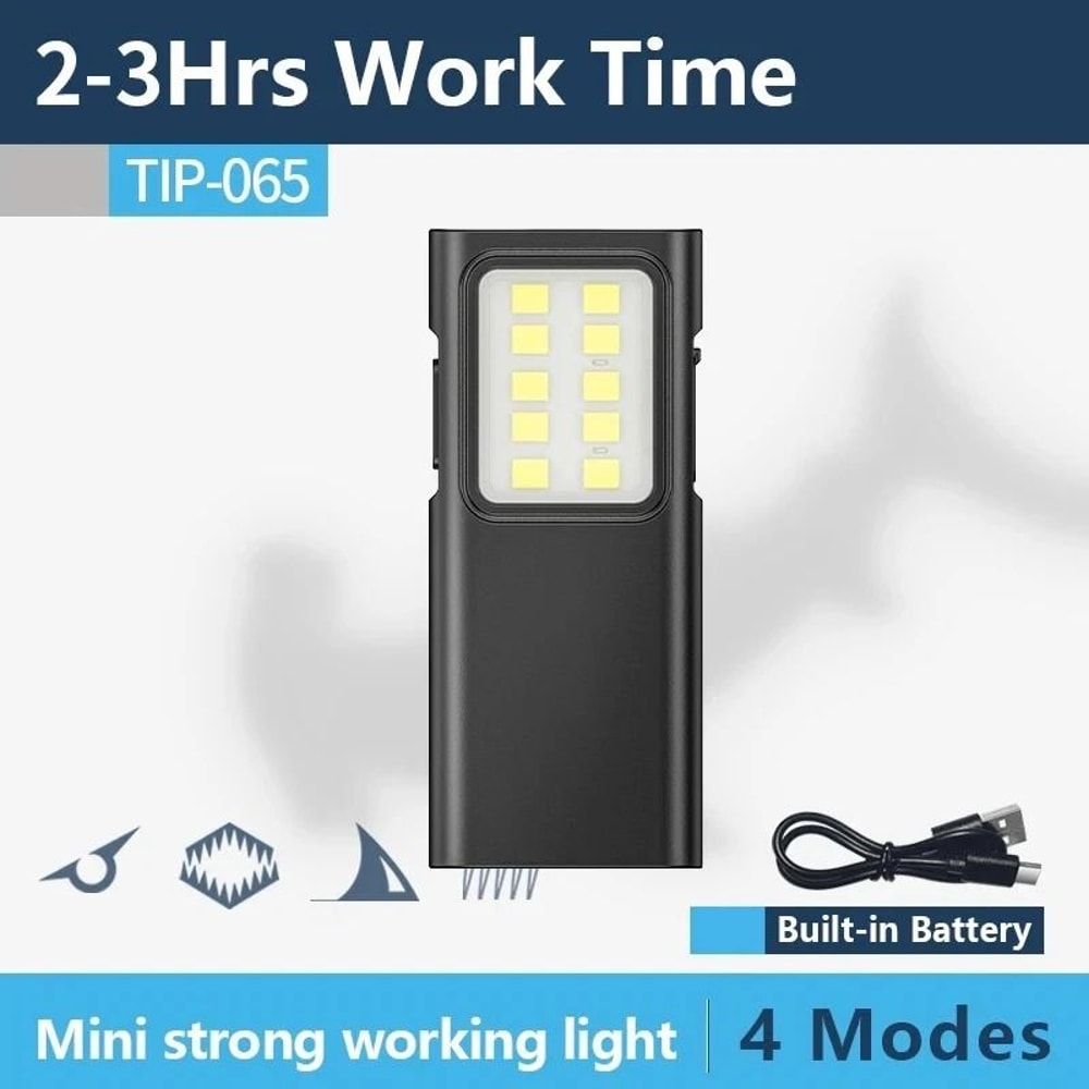 Mini EDC LED Flashlight Keychain Light With USB Rechargeable Battery 6