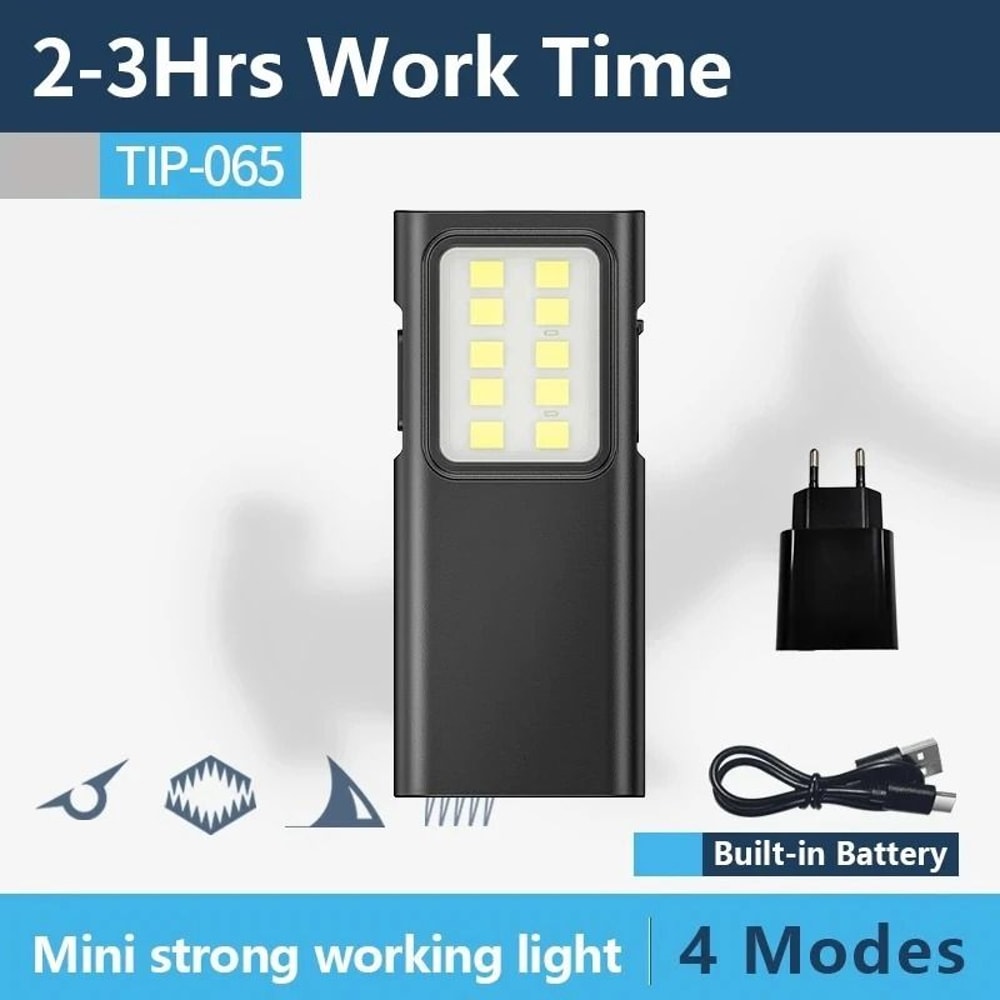 Mini EDC LED Flashlight Keychain Light With USB Rechargeable Battery 7