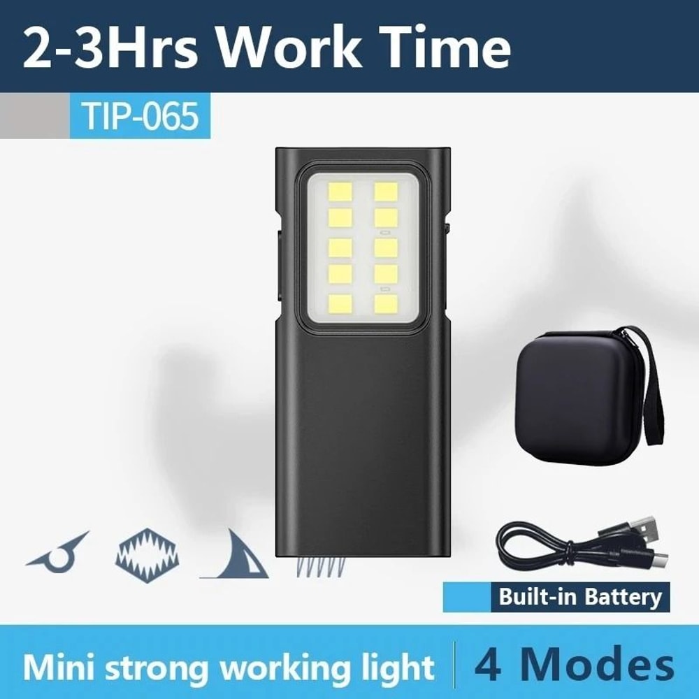 Mini EDC LED Flashlight Keychain Light With USB Rechargeable Battery 8