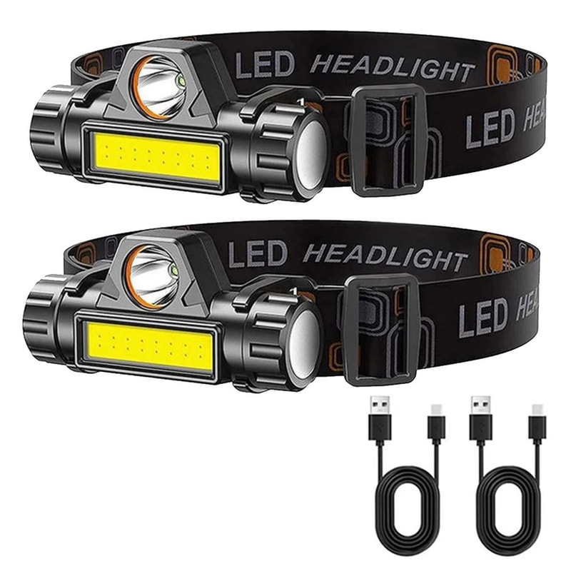 Rechargeable COB LED Headlamp With Magnetic Base For Outdoor Use 10