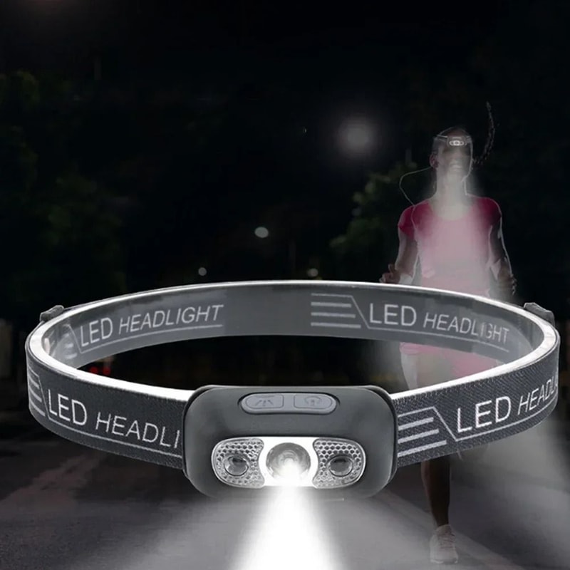 Mini LED Headlamp With Wave Sensor And USB Rechargeable Battery 4