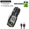 Mini LED Flashlight With Pen Clip And Magnetic Base USB Rechargeable 6