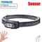 USB Rechargeable LED Headlamp With Motion Sensor For Running And Fishing 6
