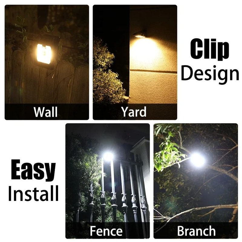 Outdoor Solar LED Clip Light With Motion Sensor For Garden And Camping 1