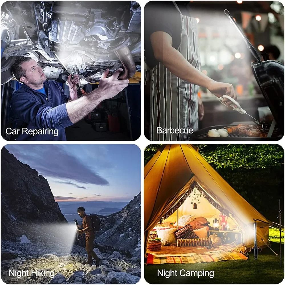 COB LED Magnetic Work Light USB Rechargeable Inspection And Camping Lamp 2
