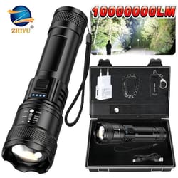 super bright usb rechargeable led flashlight with long range beam