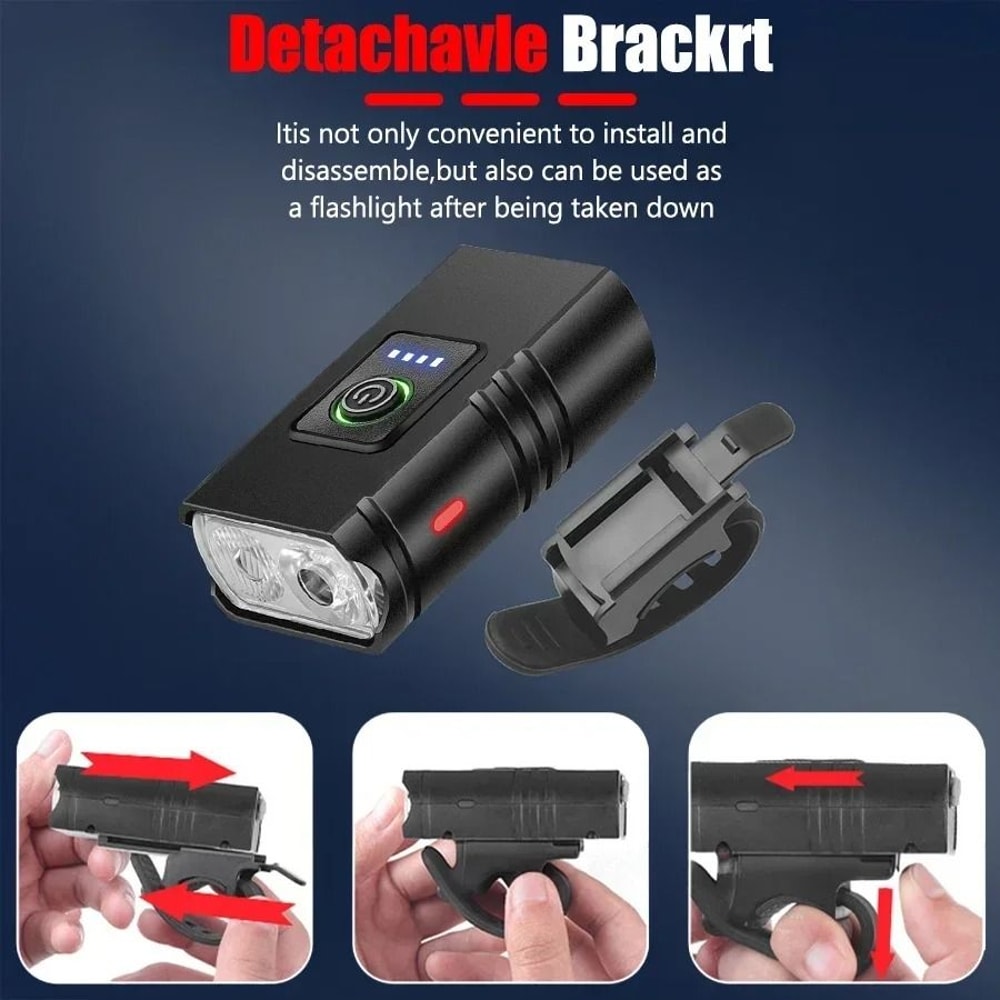 USB Rechargeable Bicycle Front Light With 1000 Lumen LED Headlight 2