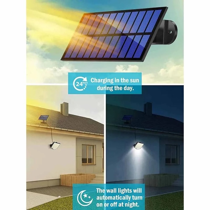 106 LED Solar Motion Sensor Floodlight With Remote Control 1