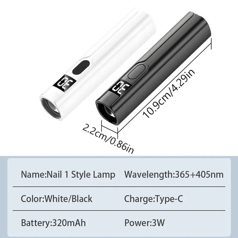 Portable Mini UV Nail Lamp For Gel Nails With Type C Charging 5
