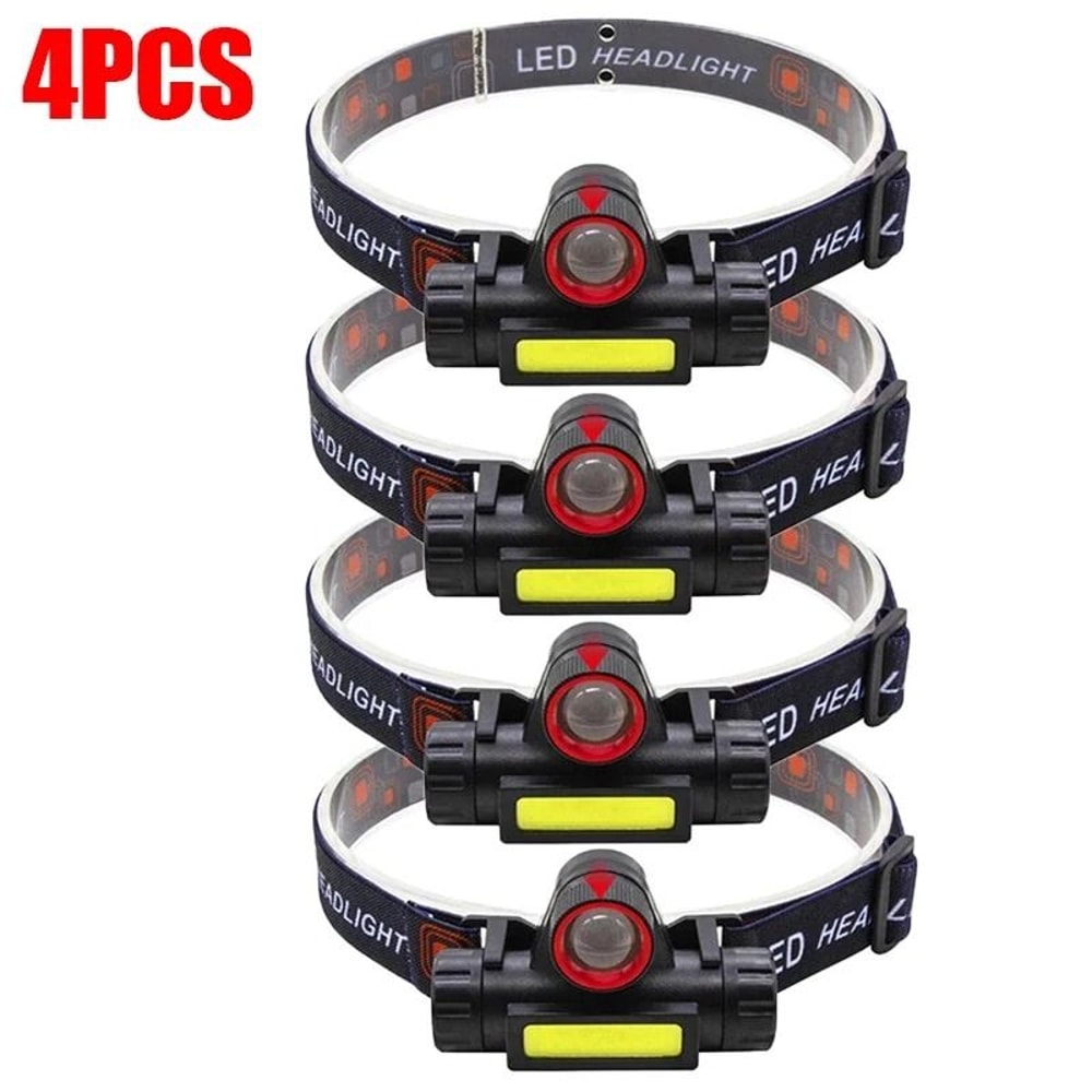 Rechargeable LED Headlamp With Dual Light Sources And Magnetic Base 9