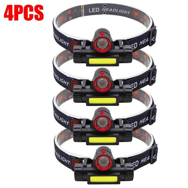 Rechargeable LED Headlamp With Dual Light Sources And Magnetic Base 9