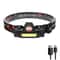 Rechargeable LED Headlamp With Dual Light Sources And Magnetic Base 6