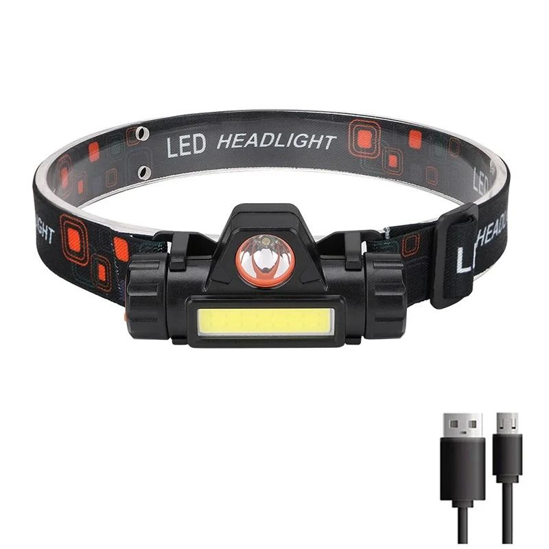 Rechargeable LED Headlamp With Dual Light Sources And Magnetic Base 6