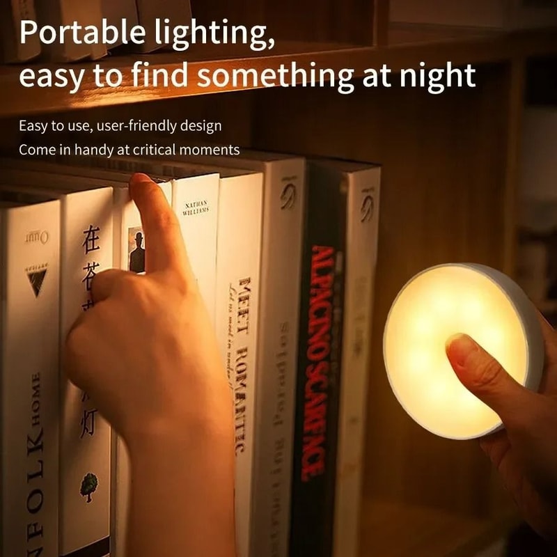 LED Motion Sensor Night Light USB Rechargeable Cabinet And Closet Lamp 3