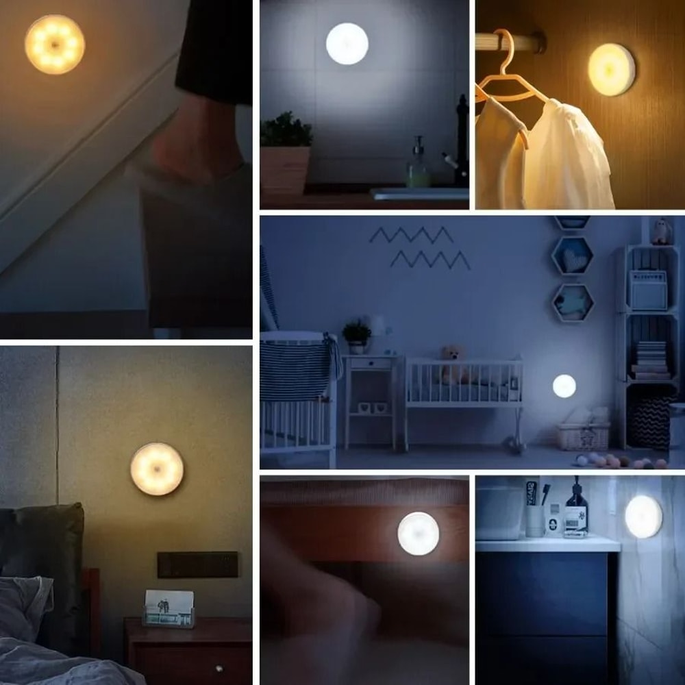 LED Motion Sensor Night Light USB Rechargeable Cabinet And Closet Lamp 5