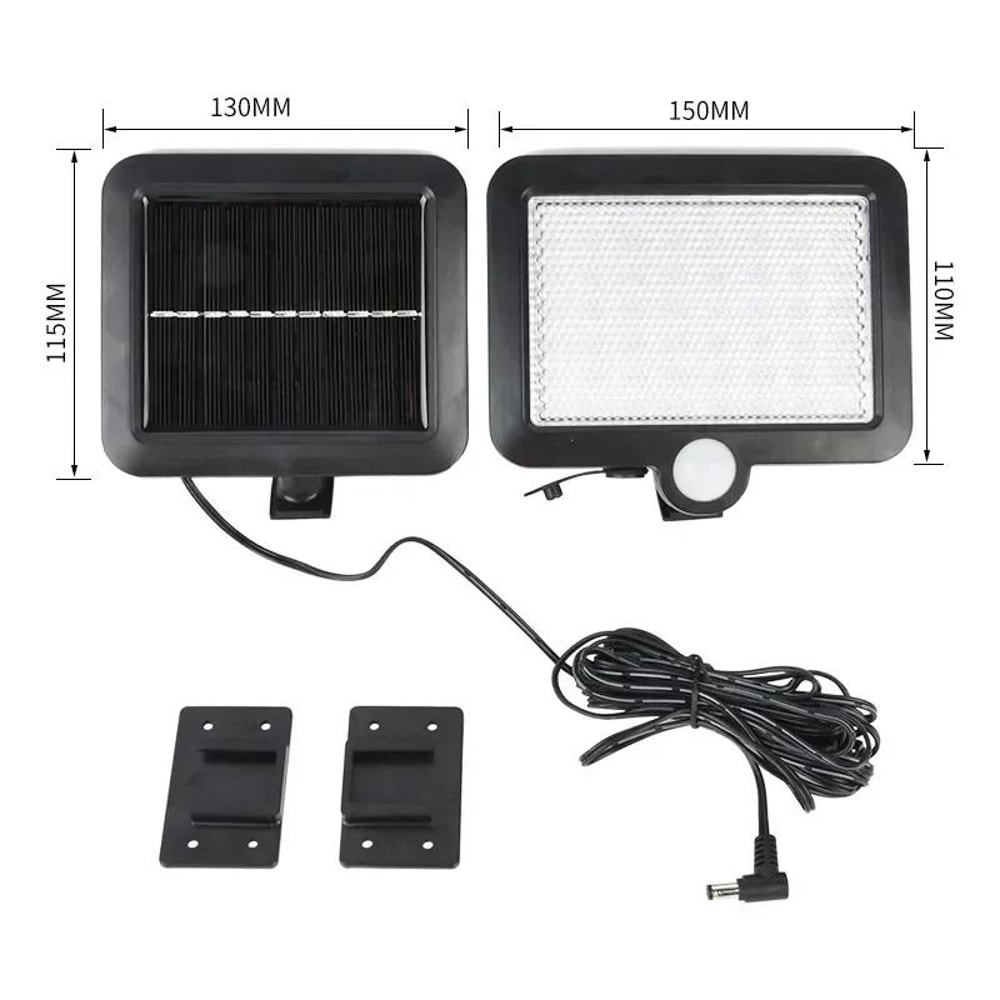 106 LED Solar Motion Sensor Flood Light With Separate Panel For Outdoor Use 6