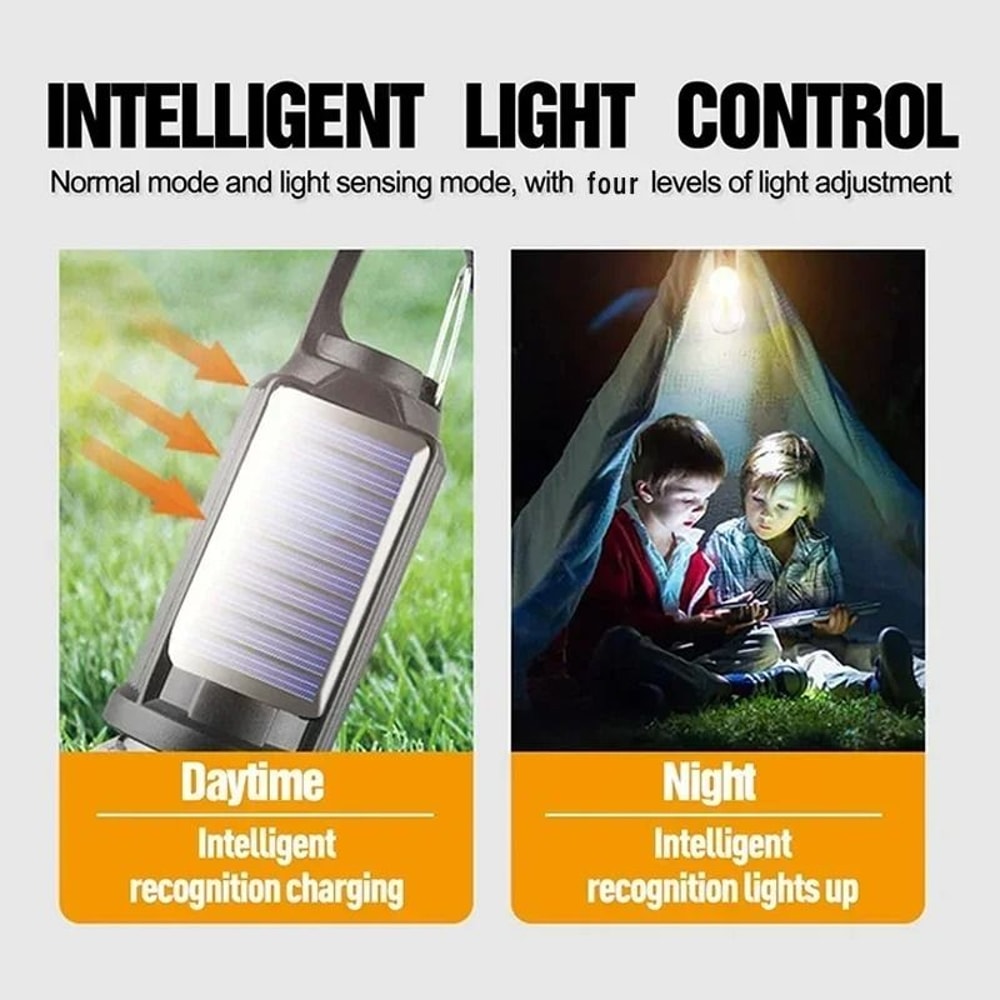 Solar And USB Rechargeable LED Camping Bulb With Dimmable Warm Light 1