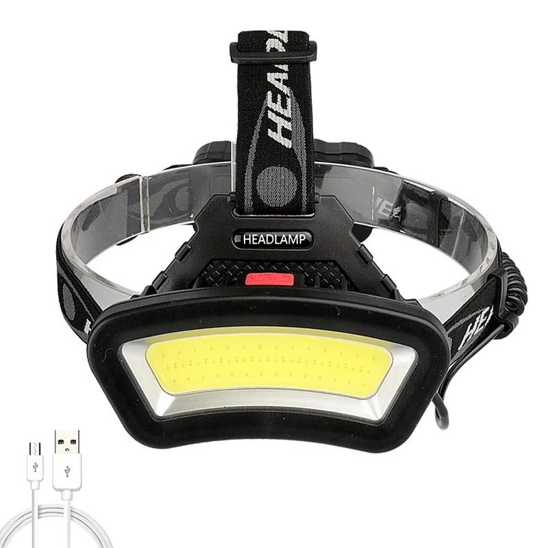 ZK40 Wide Angle COB LED Headlamp With USB Rechargeable Dual Battery Design 6