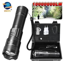 mini tactical led flashlight with cob side light usb rechargeable