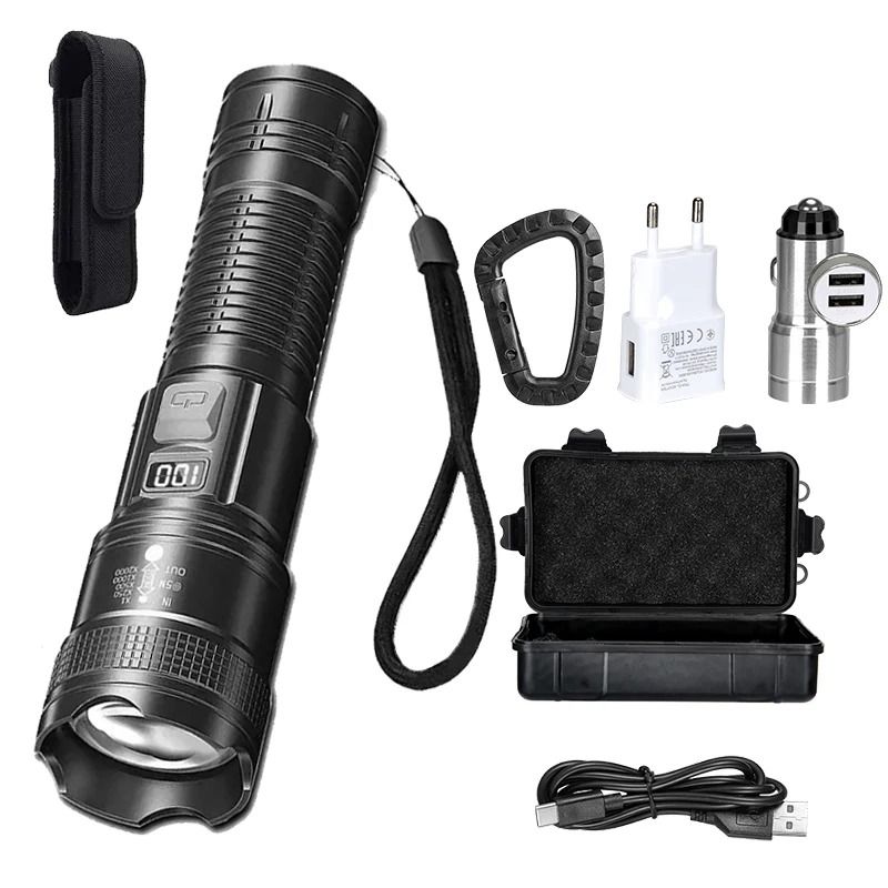 Mini Tactical LED Flashlight With COB Side Light USB Rechargeable 13