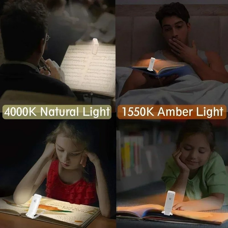 Mini LED Clip On Book Light Portable Reading Lamp With Eye Protection 3