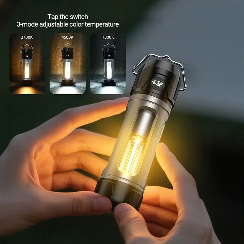 Rechargeable Dual Light Source Camping Lantern With Infinite Dimming And Type C Charging 2