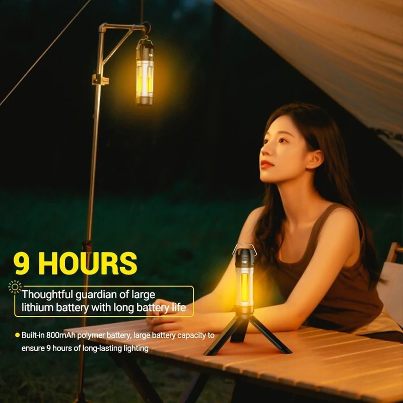 Rechargeable Dual Light Source Camping Lantern With Infinite Dimming And Type C Charging 3