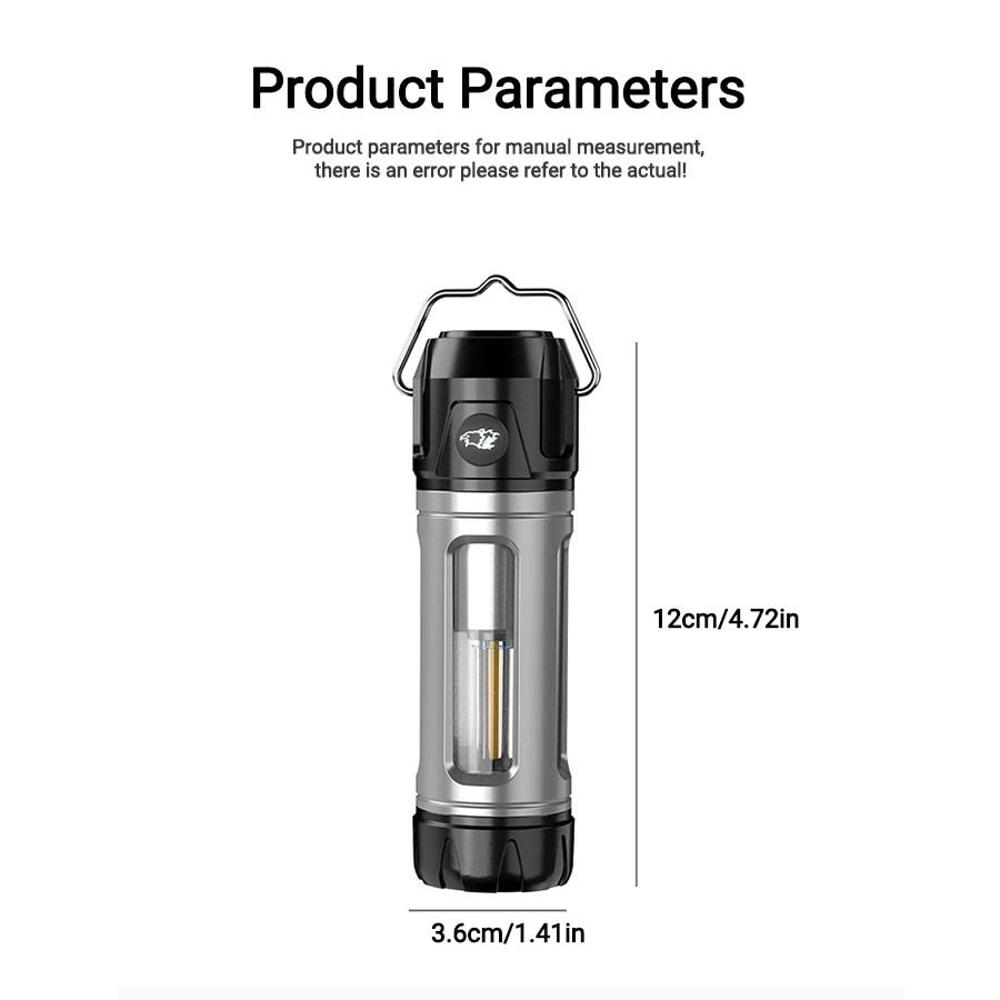 Rechargeable Dual Light Source Camping Lantern With Infinite Dimming And Type C Charging 5