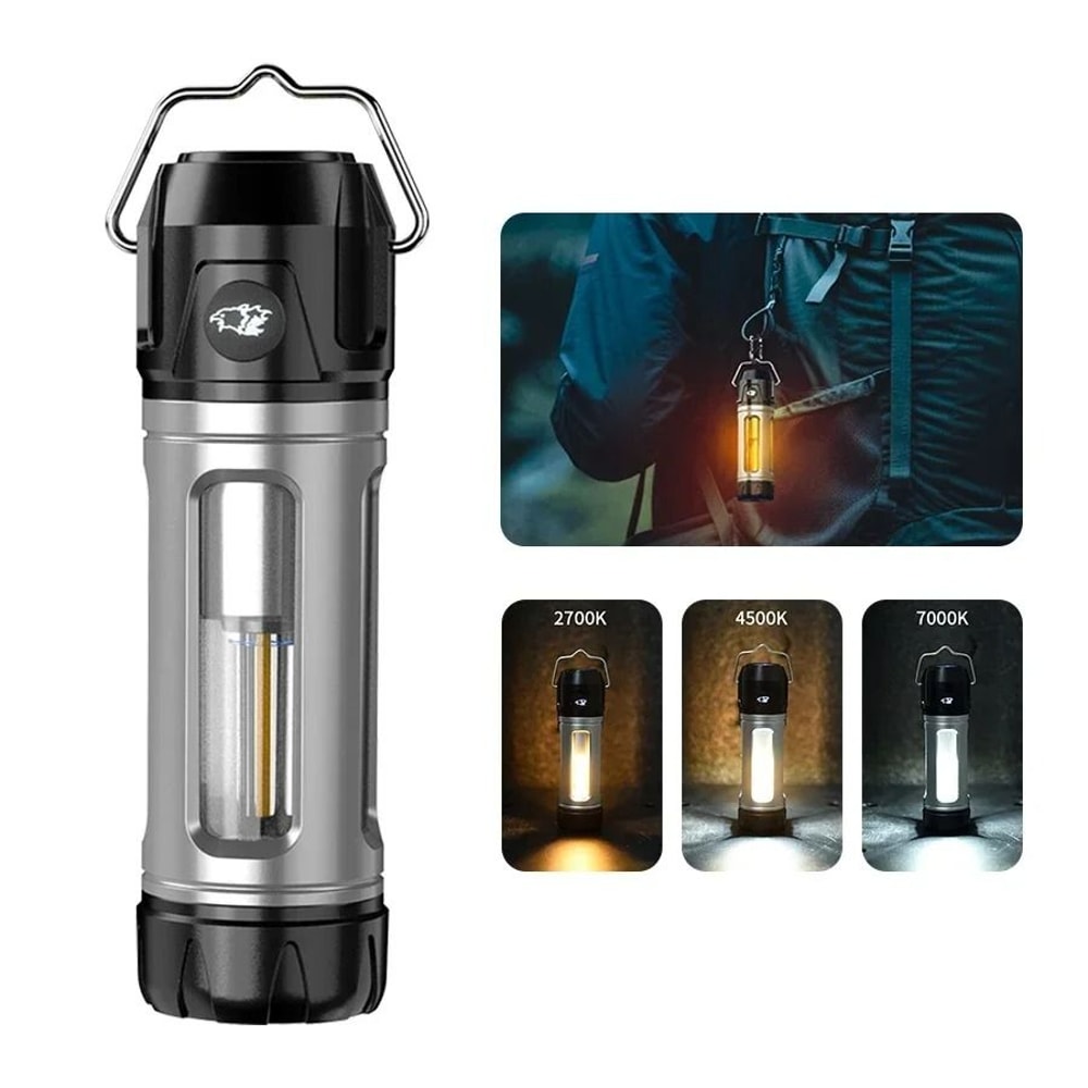 Rechargeable Dual Light Source Camping Lantern With Infinite Dimming And Type C Charging 7