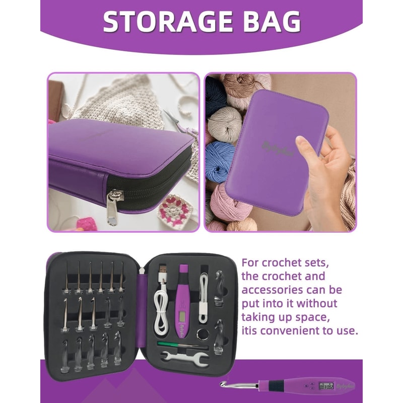 light up crochet hooks USB kit