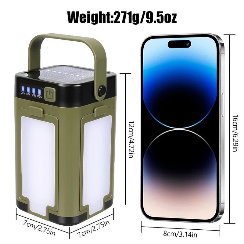 Rechargeable Folding LED Camping Lantern With Solar Charging 5