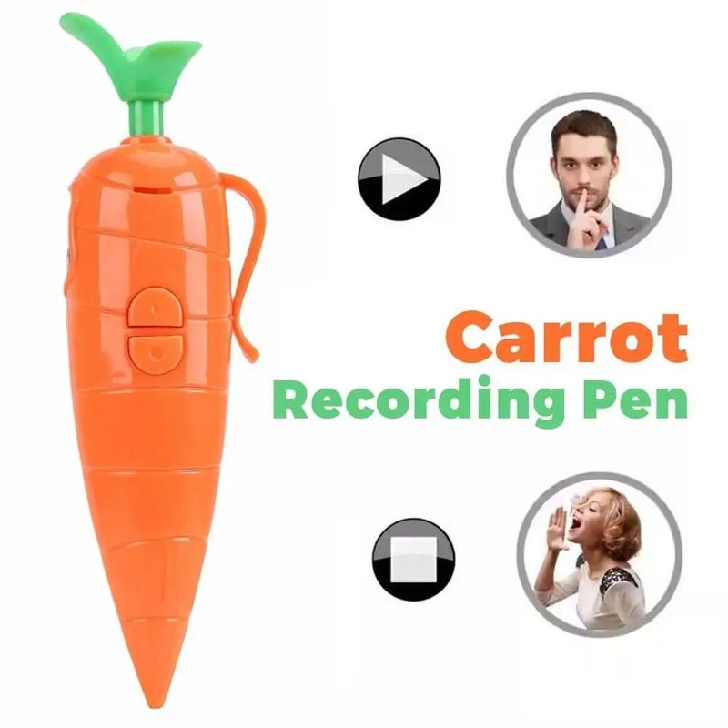 Carrot Shaped Voice Recorder Pen Toy With Sound Recording Feature 3